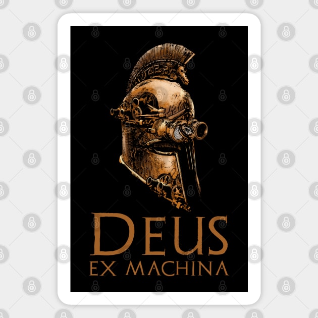 Deus Ex Machina - Steampunk Ancient Greek Warrior Helmet Magnet by Styr Designs